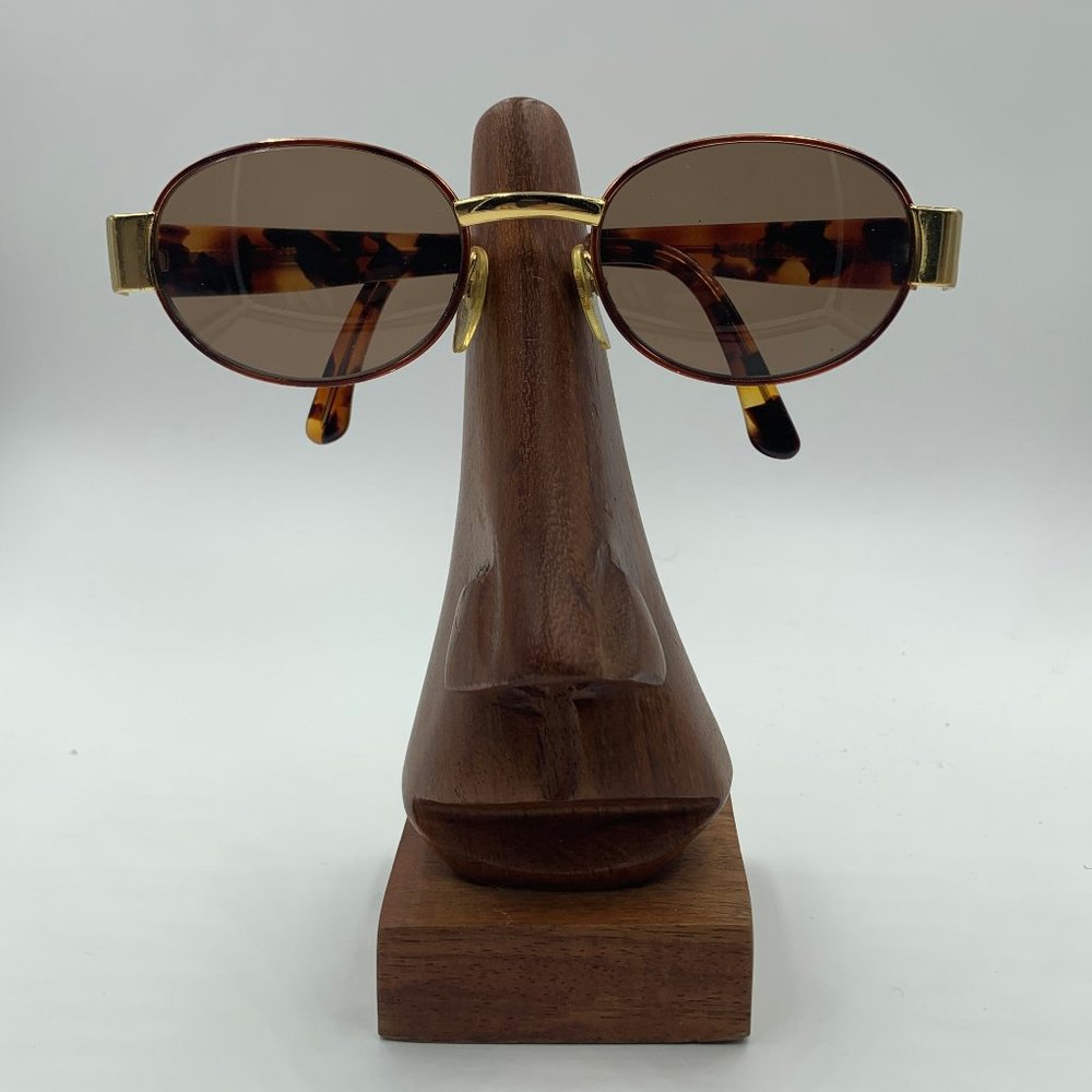 Vintage Le Club Metal Orange Oval Sunglasses